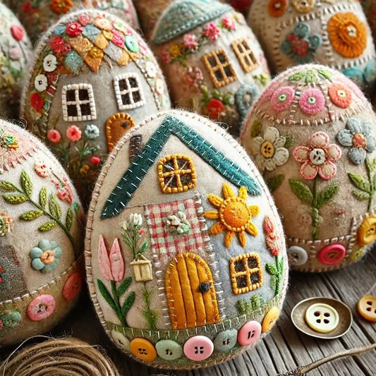 [Handmade] Patchwork Felt Egg House DIY Kit